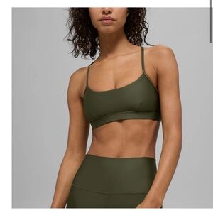 ALO Yoga Olive Sports Bra